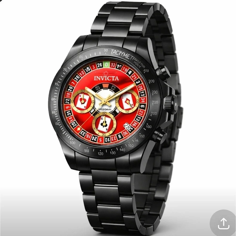 NEW Invicta Speedway Montecarlo Men's Watch - 39.5mm, Black‎ (50497) #957